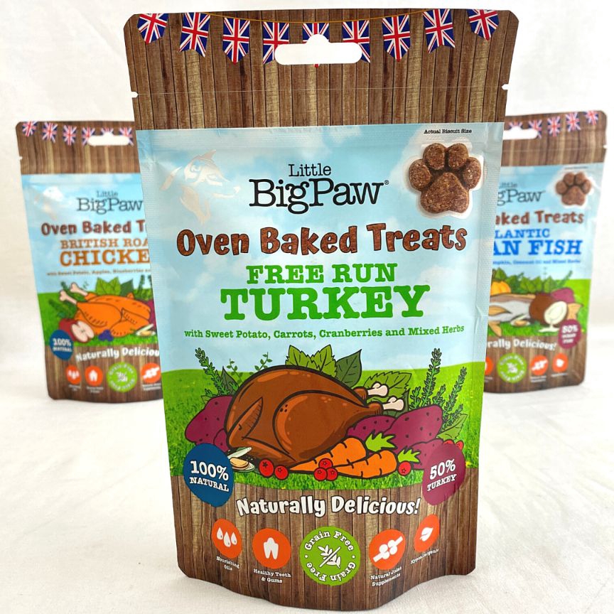 

LITTLEBIGPAW Snack Anjing OVENBAKED Free Run Turkey Treats 130g