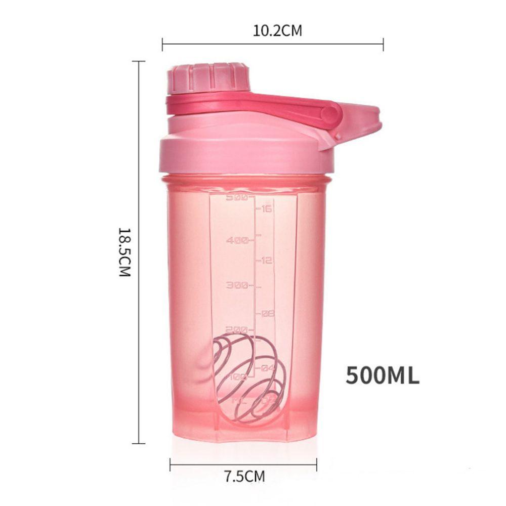 [Elegan].fe Botol Air Outdoor Protable Portabel Anti Bocor Protein Shake Olahraga Mixing Bottle