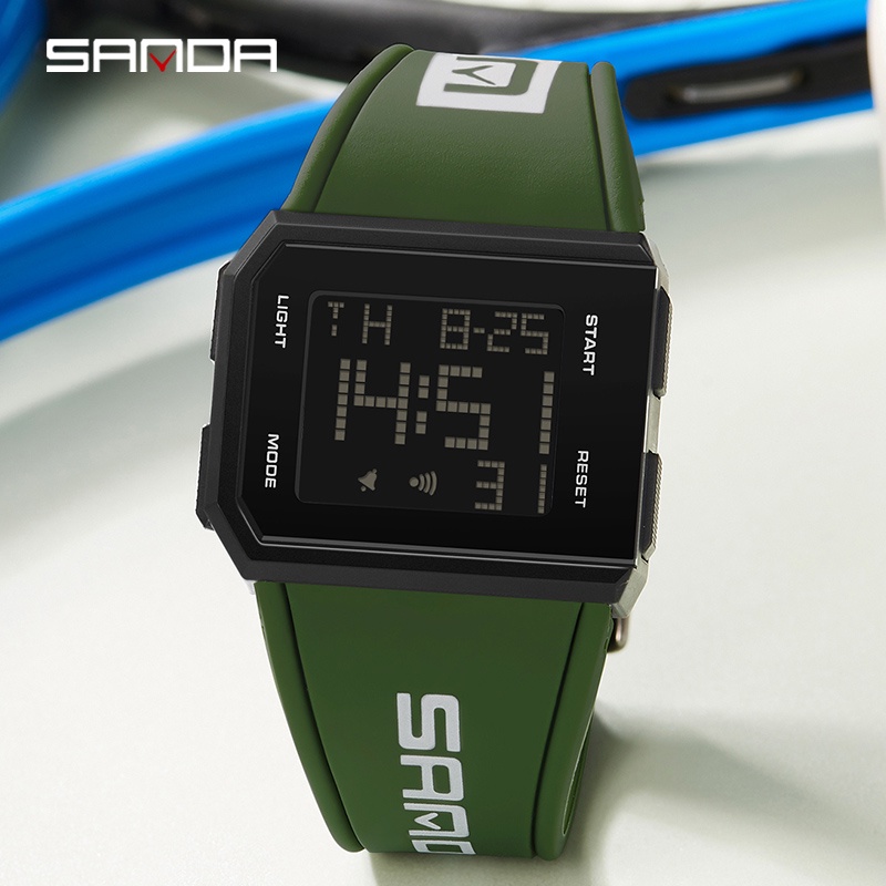 SANDA 9003 Jam Tangan Pria Digital EL Backlight Sport Watch Anti Air WATCHKITE WKOS