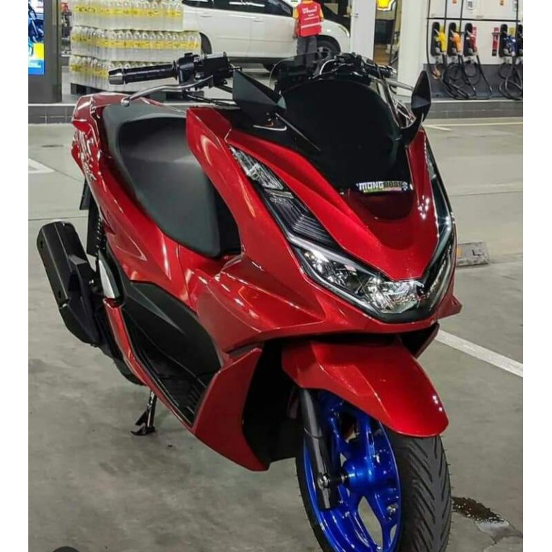 VISOR PCX NEW 160 DAN SPION LIPAT NEMPEL VISOR NEMO CARBON