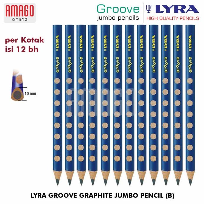 

Cod Aktif Paket - 1 Kotak Isi 12 Bh - Lyra Groove Pencil Jumbo (B) - Black 10Mm Cuci Gudang Kode