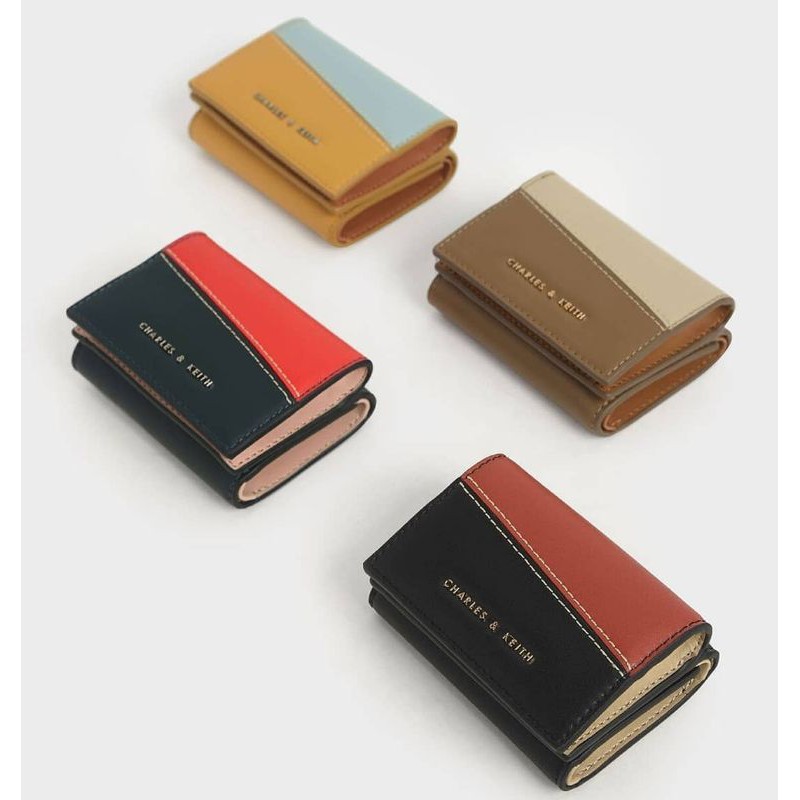 12.12 SALE | CK Two-Tone Stitch-Trim Wallet