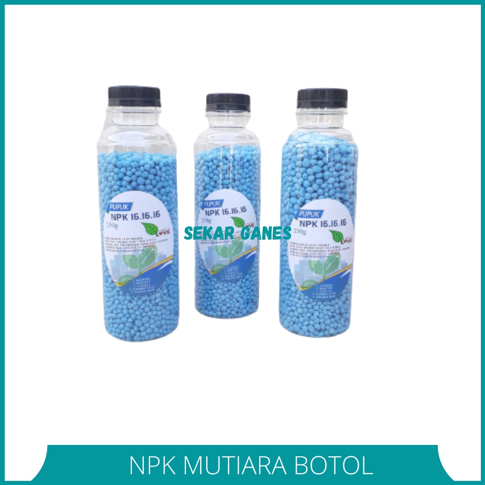 Pupuk NPK Mutiara / Prima 161616 Botol 250 Gr Nutrisi Pertumbuhan Benih Tanaman Sayuran Bibit &amp; Buah