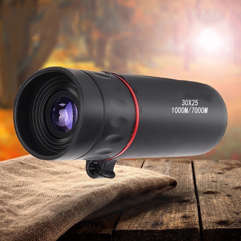 Teropong single 30x25 monocular 30x25 optical monocular night vision focus telescope zoomable 10x scope waterproof