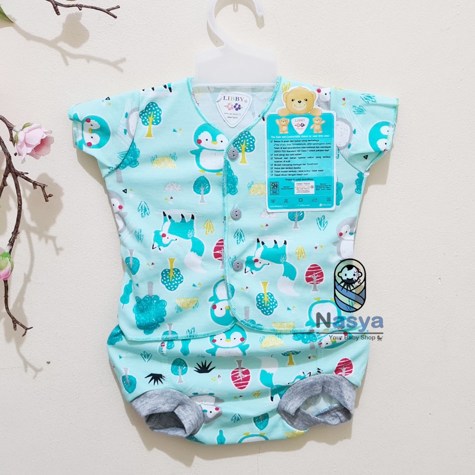 set baju pendek bee libby - new born (0-3 M)