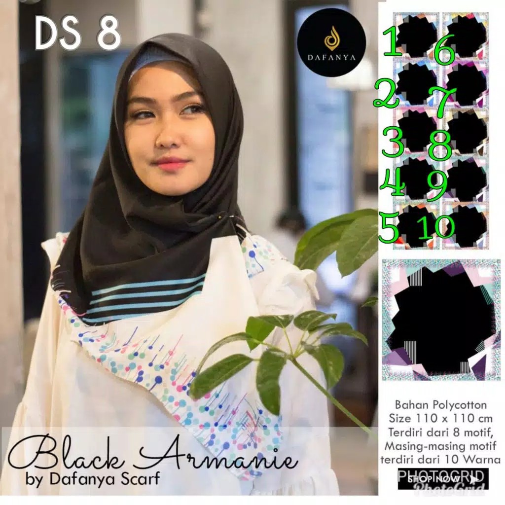 segi empat black armanie desain 8 R.24