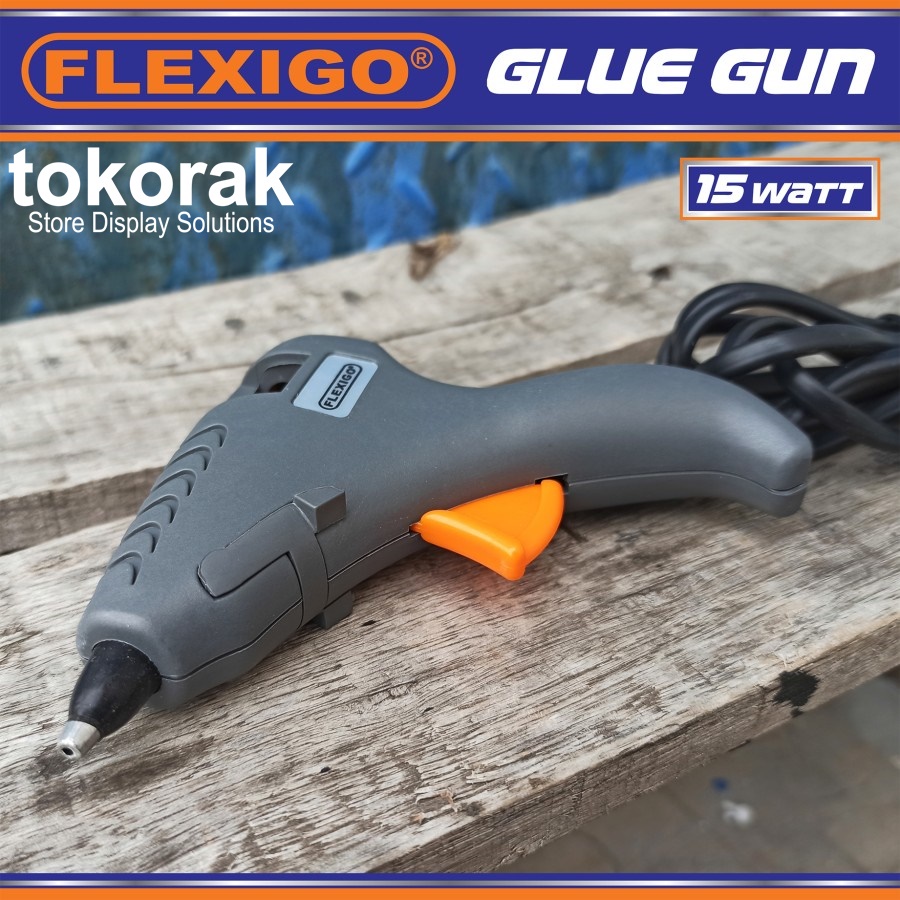 LEM TEMBAK GLUE GUN PRO 15 WATT FLEXIGO - LEM BAKAR