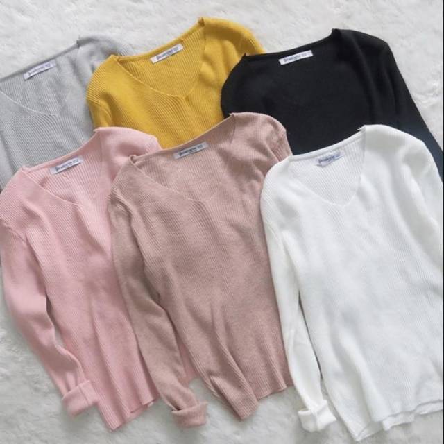BRILLIANT V KNIT WEAR / BLOUSE RAJUT WANITA MURAH