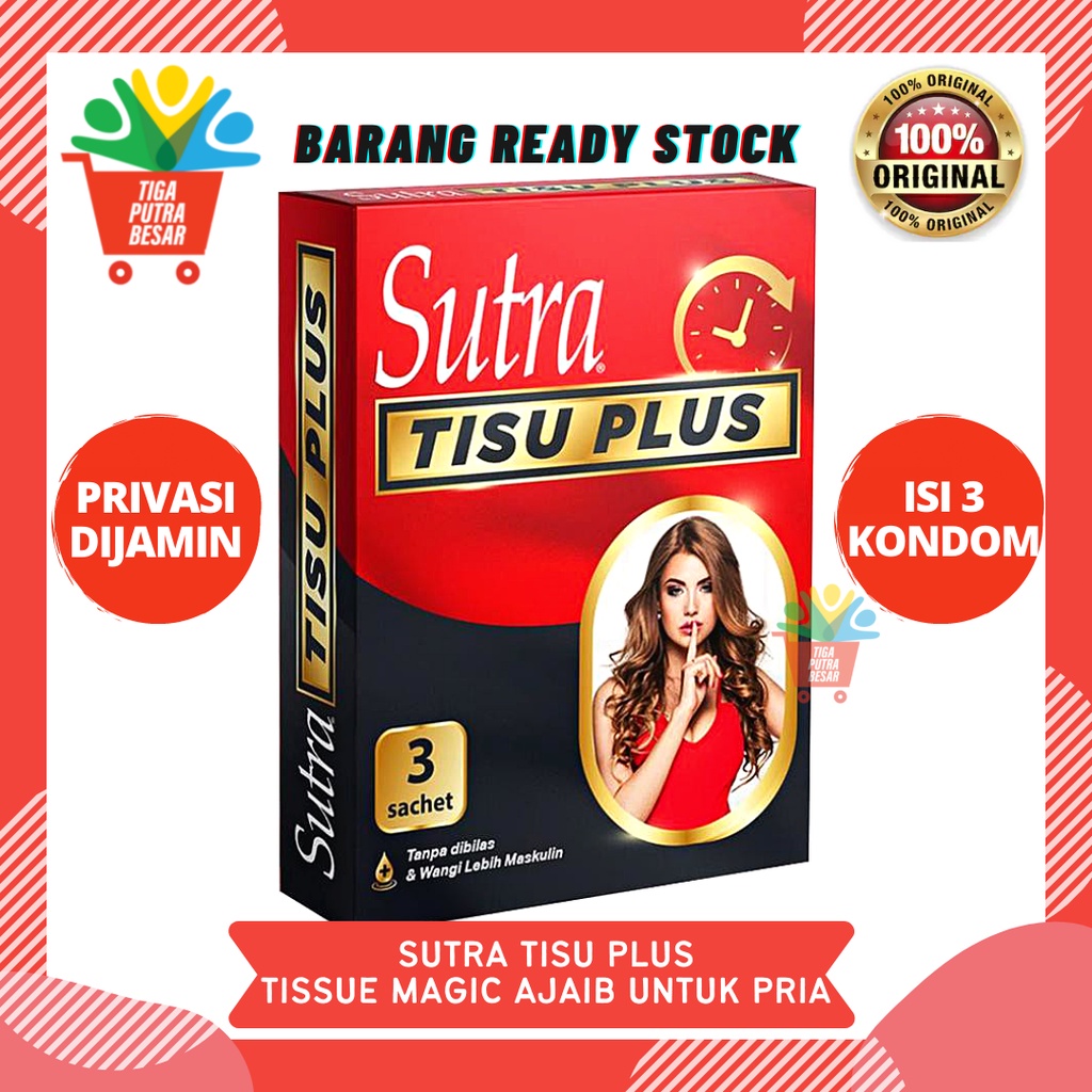 SUTRA TISU PLUS / TISSUE MAGIC PLUS ISI 3 SACHET TANPA DIBILAS