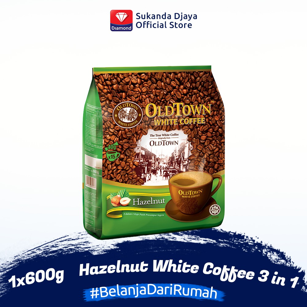 Old Town Kopi Instan White Coffee 3 in 1 Hazelnut (15