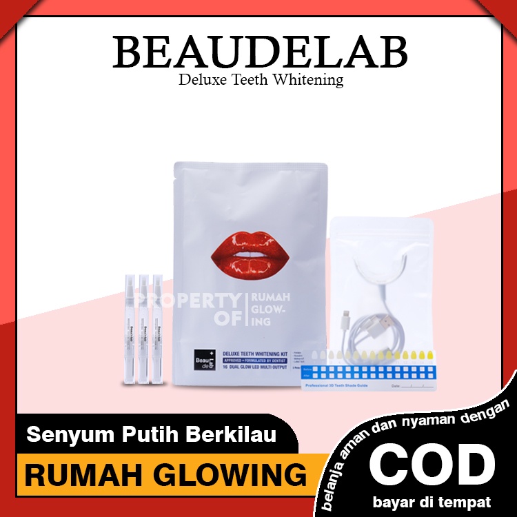 ❤️ RG ❤️ BEAUDELAB BEAUTYLAB INC BEAUTYLAB.INC DELUXE TEETH WHITENING | Pemutih Gigi Cepat LED