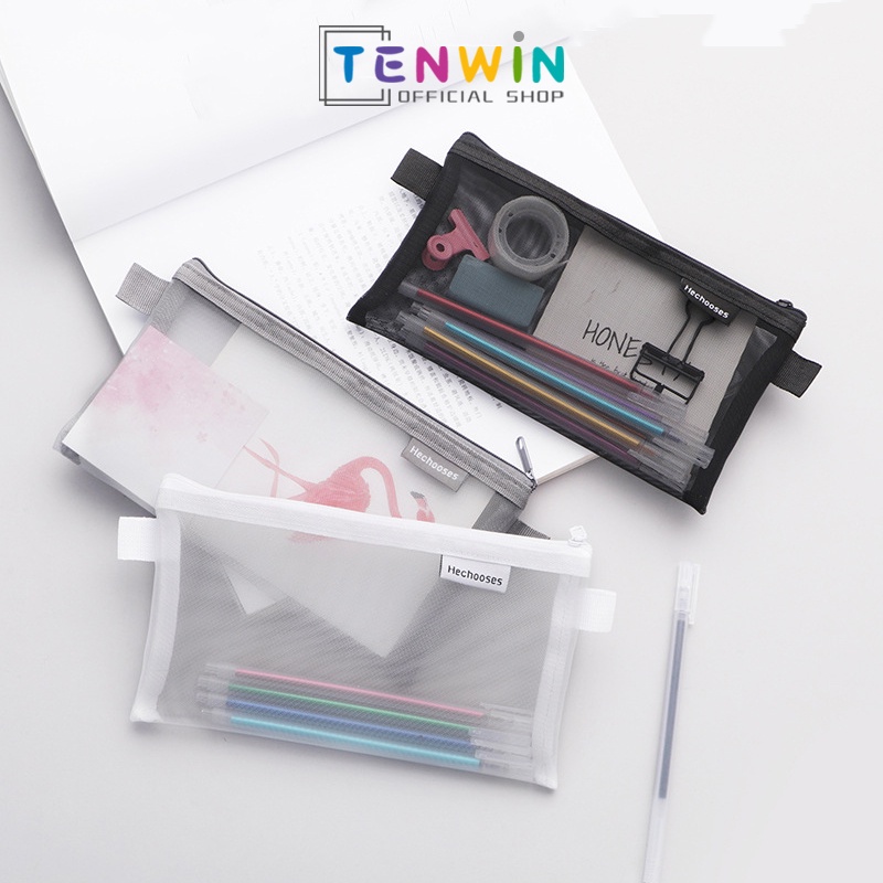 

Tas Pensil Bersih Transparan Sederhana Tas Penyimpanan Ujian Siswa Tas Pensil Portabel Khusus Tas Alat Tulis Berkapasitas Besar Tas Kosmetik Tas Sub Kemasan Perjalanan-Tenwin
