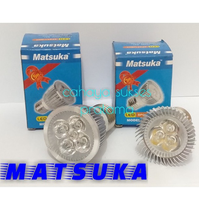 Lampu LED Hologen E27 Matsuka LMH 3W/5W Cahaya Putih dan Kuning