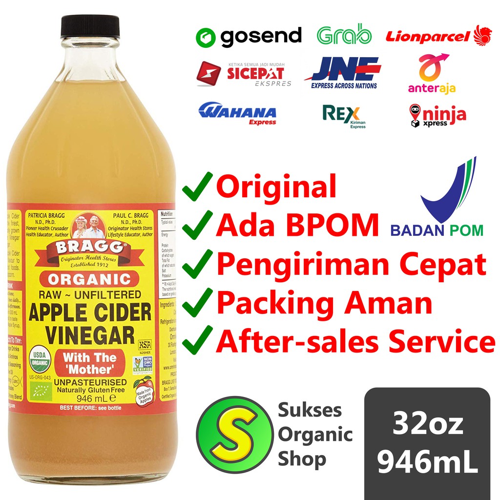 

BRAGG Apple Cider Vinegar 946ml Cuka Apel ACV