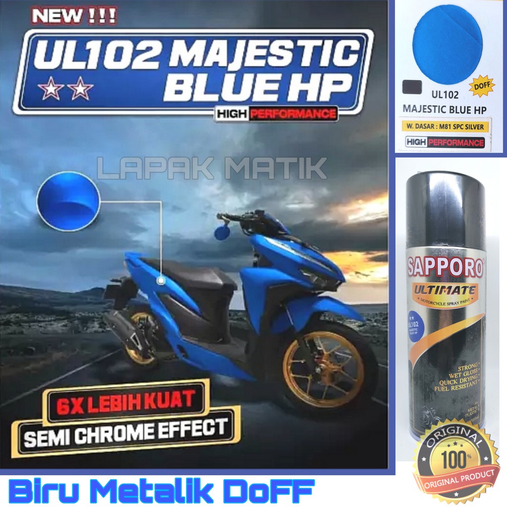 Pilok Sapporo Ultimate BIRU DOFF MAJESTIC BLUE HP ULT102 400ML