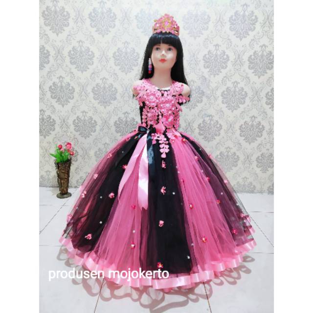gaun tutu anak perempuan mewah elegan murah pesta