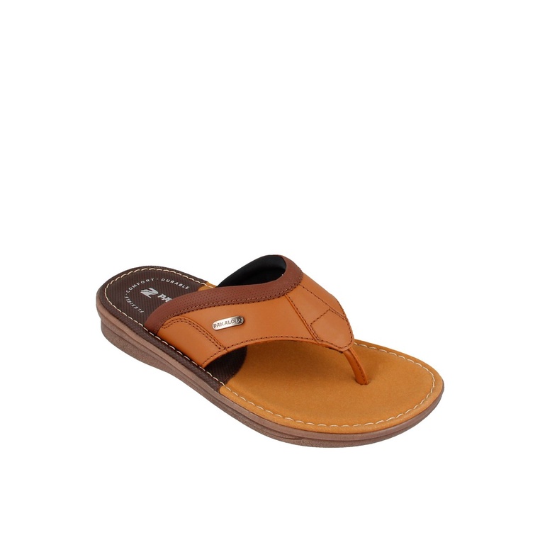 SANDAL JEPIT PAKALOLO PRIA ORIGINAL CASUAL KULIT ASLI COKLAT PB10