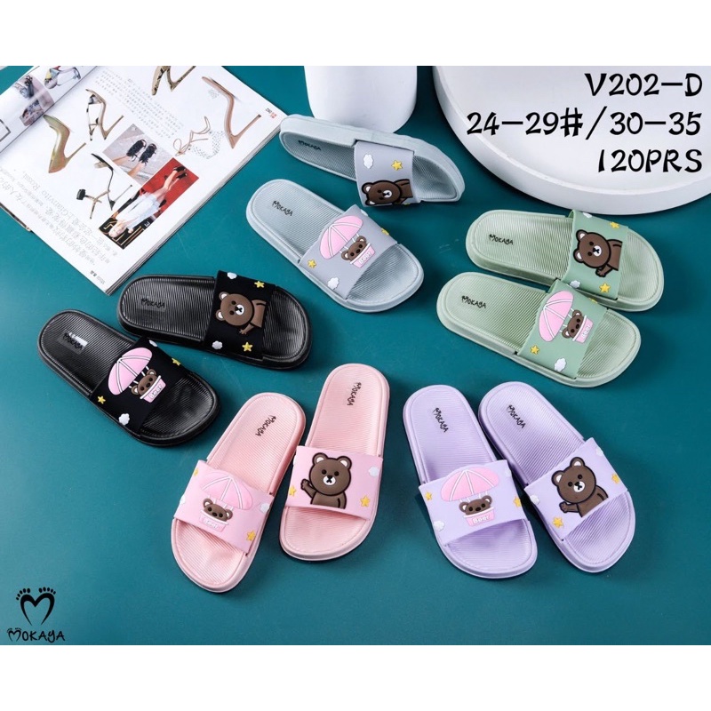 Sandal Slop Anak Bear Colourfull Best Seller Import Mokaya V202-D