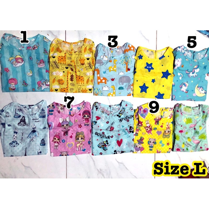 Dress atau atasan sabrina bahan katun catra anak perempuan