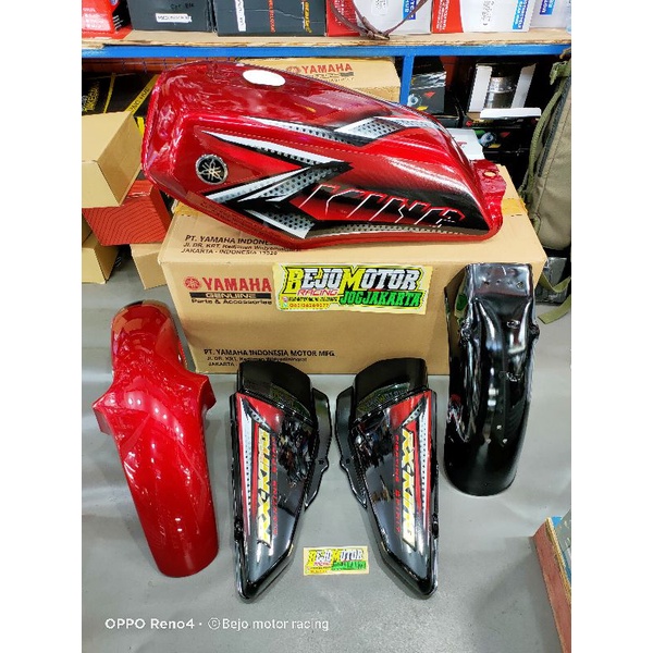 BODY BAJU SET  RX KING 2008 ORIGINAL MERAH MARON