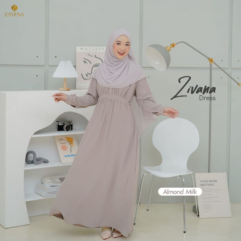 Zivana Dress by Zayena| Gamis Polos
