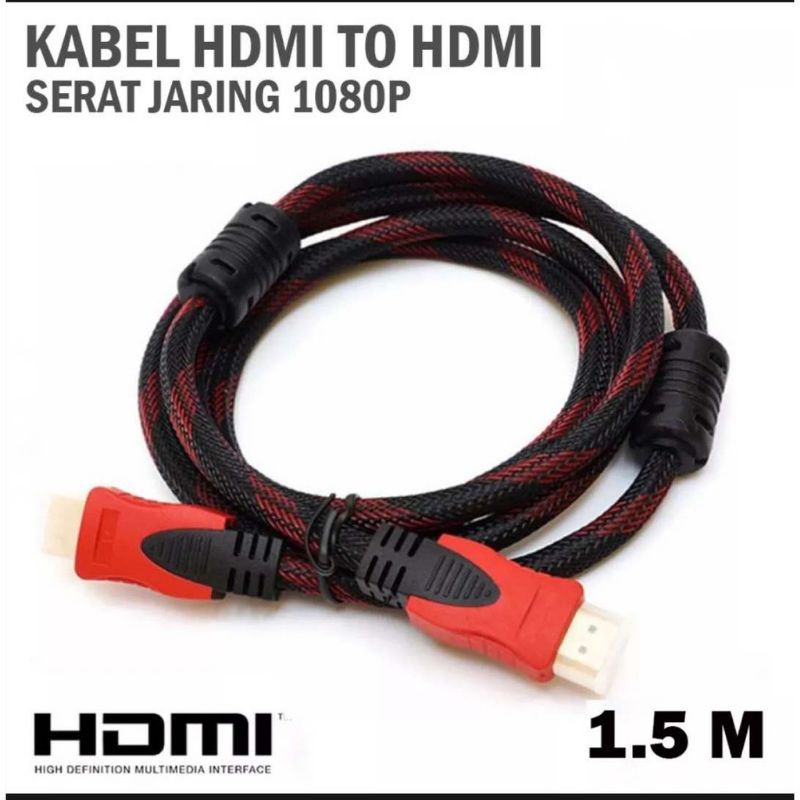 KABEL HDMI SERAT JARING 1,5M / 3M HDMI TO HDMI