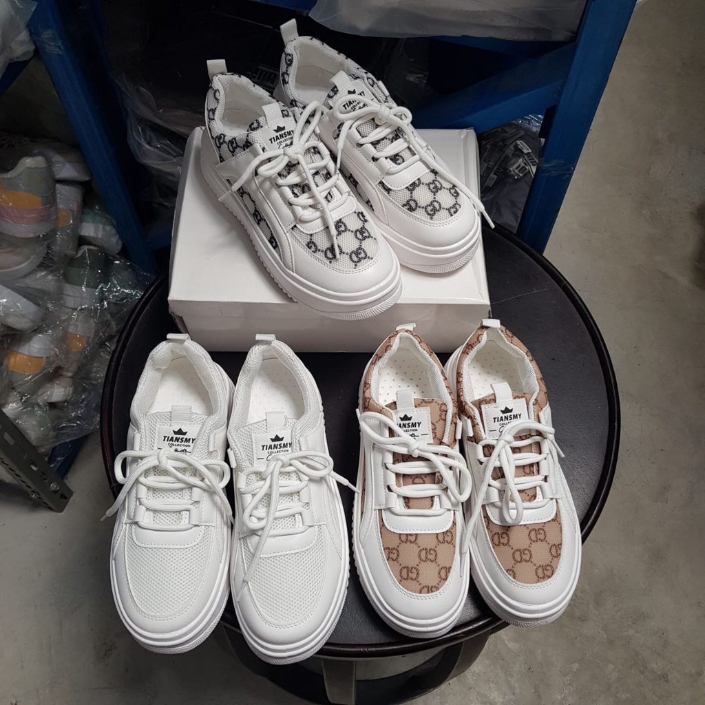 22105 Sepatu Sneakers Wanita Import Kasual Sepatu Kekinian