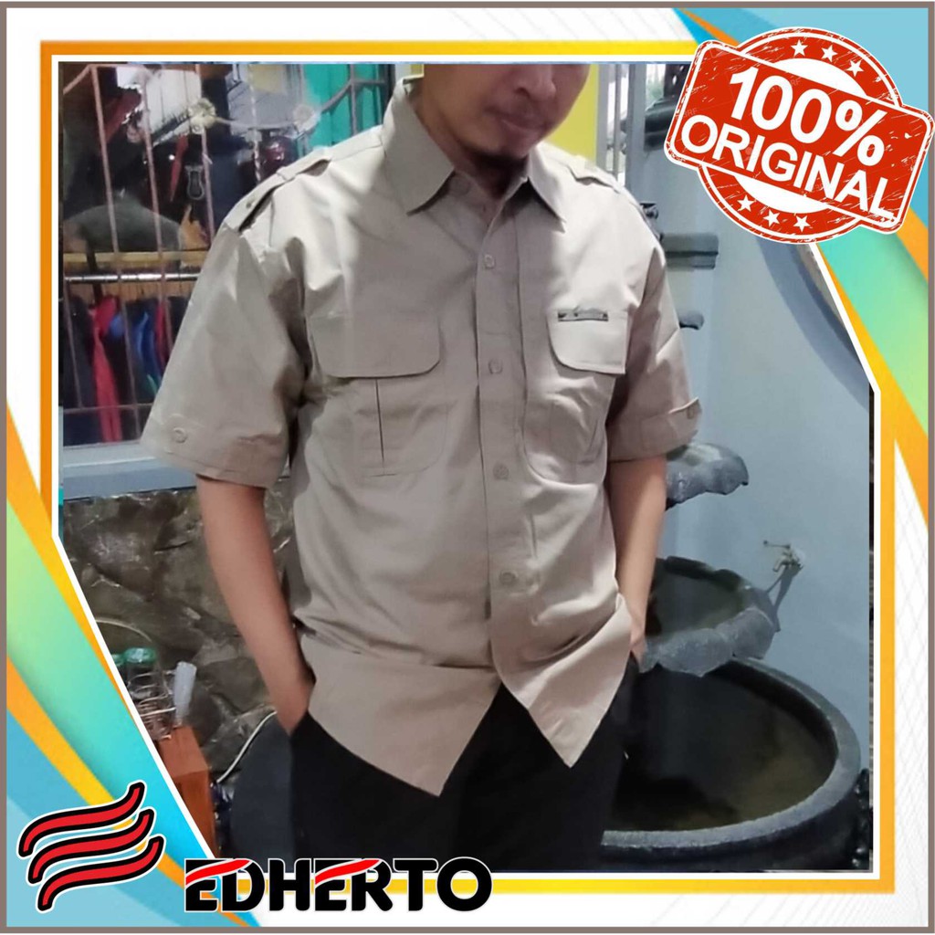Kemeja Pendek Ripstop Cotton Snepring - Kemeja Pendek PDL Snepring - Kemeja Lapangan Pendek Petualan