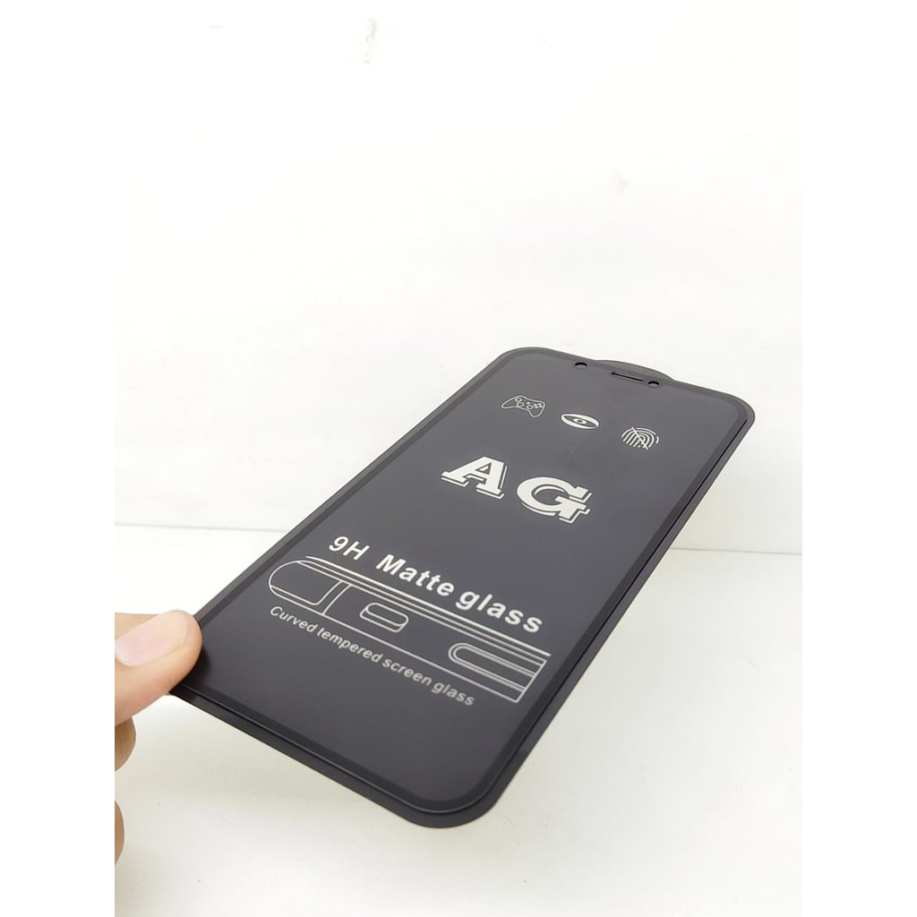 ANTI GLARE iPhone 7 Plus / 8 Plus / 11 / 11 Pro / Xs / X / Xr / 11 Pro Max / XS Max Tempered Glass Matte FULL LEM Anti Minyak