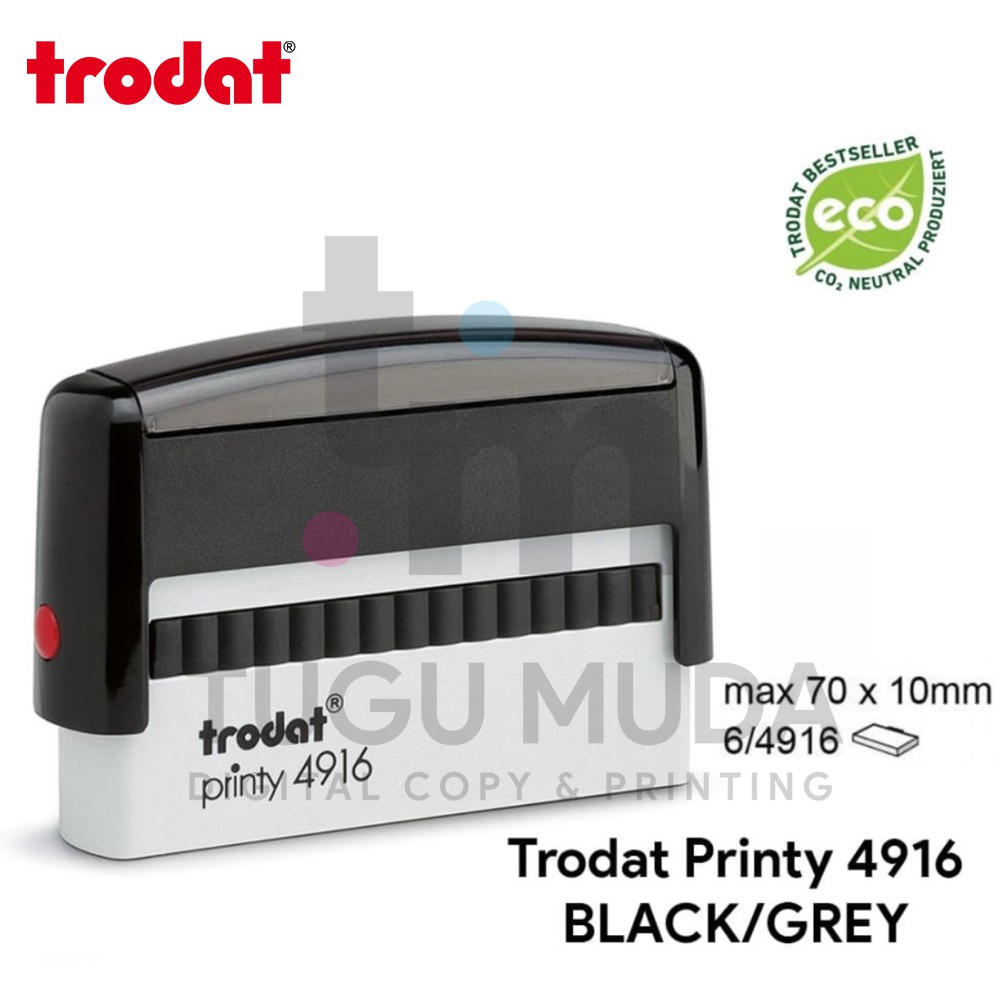 

Gagang Stempel Trodat Printy 4916 Self Inking Stamp - BLACK/GREY