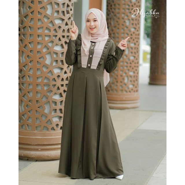 olshop mugfa baju gamis alesha maxi dres kekinian 2022 baju wanita te baru  baju gamis murah cod
