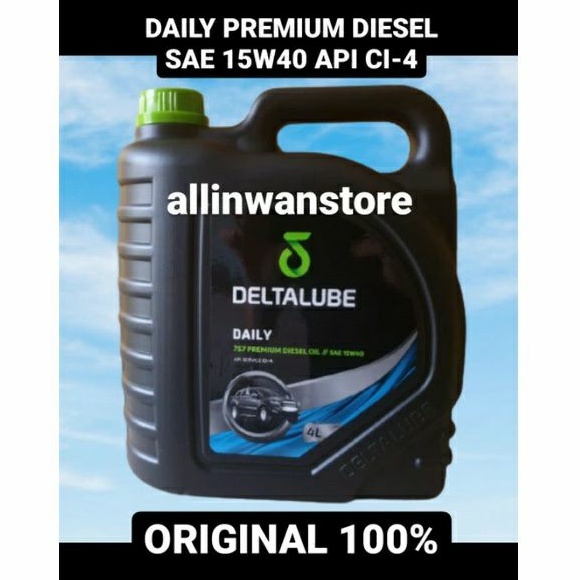 OLI DELTALUBE 757 PREMIUM DIESEL SAE 15W40 API CI-4 (UNTUK DIESEL) 4L (4 Liter) ORIGINAL 100%