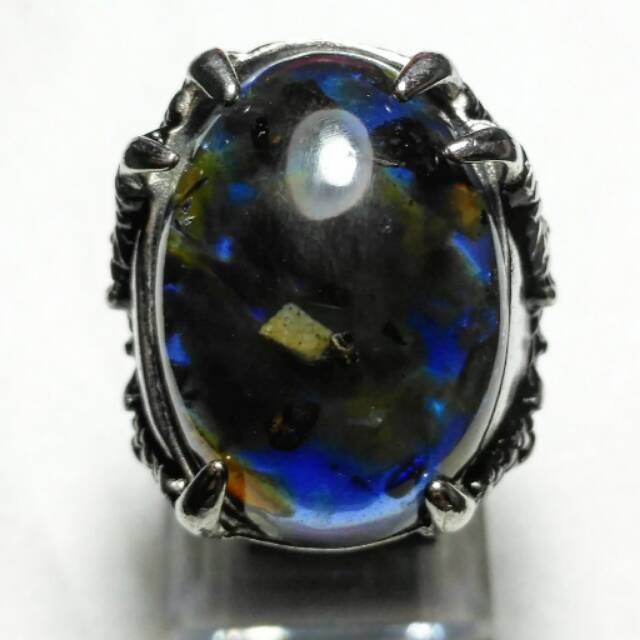 CINCIN BATU AKIK GETAH KATILAYU BIRU