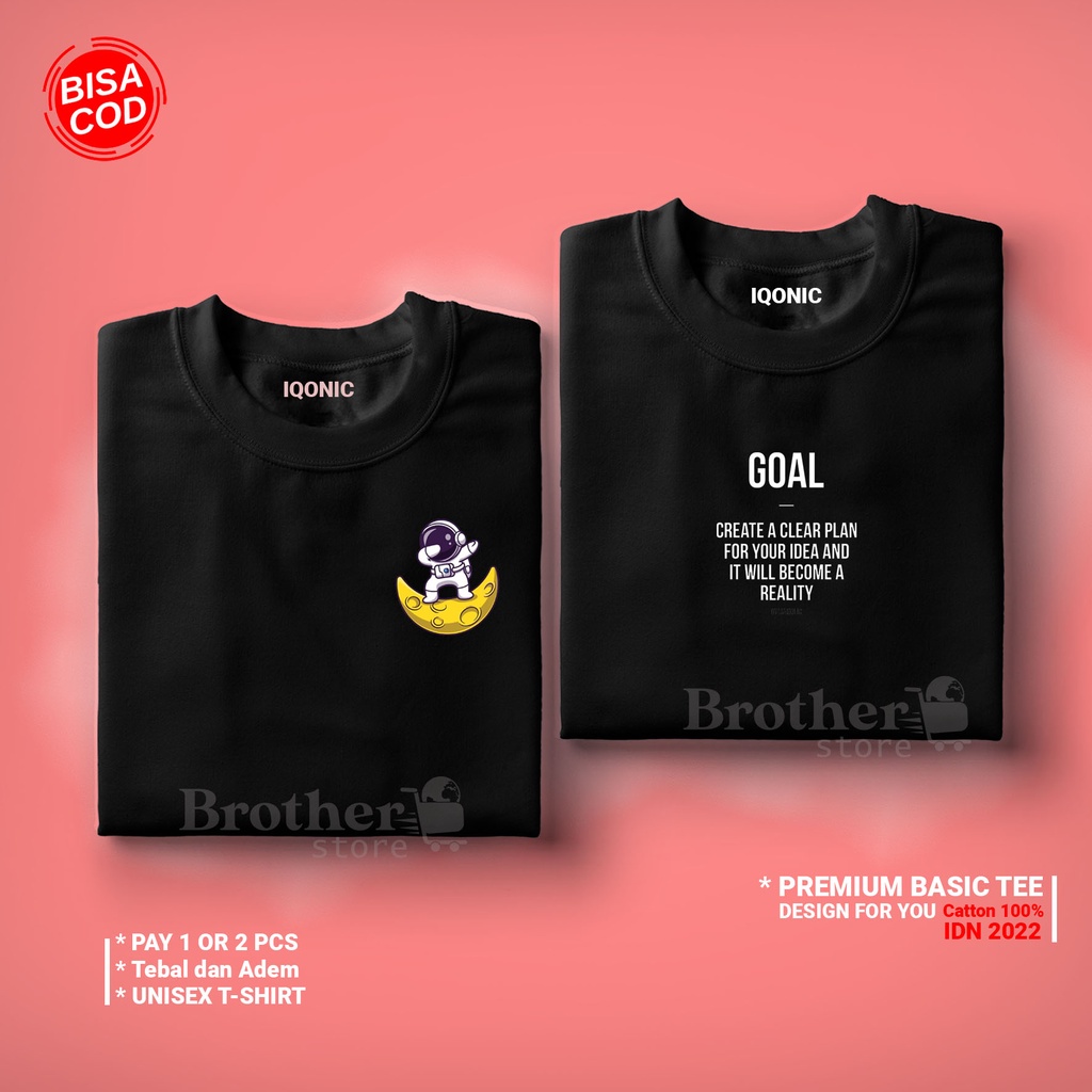 ( PROMO COD ) BROTHER STORE / Kaos Distro Pria / Kaos Distro100% Catoon Combed 24s / Articel Goal