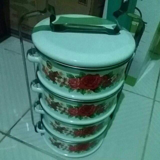 Rantang Makanan 4 Susun 14 Cm Maspion Putih