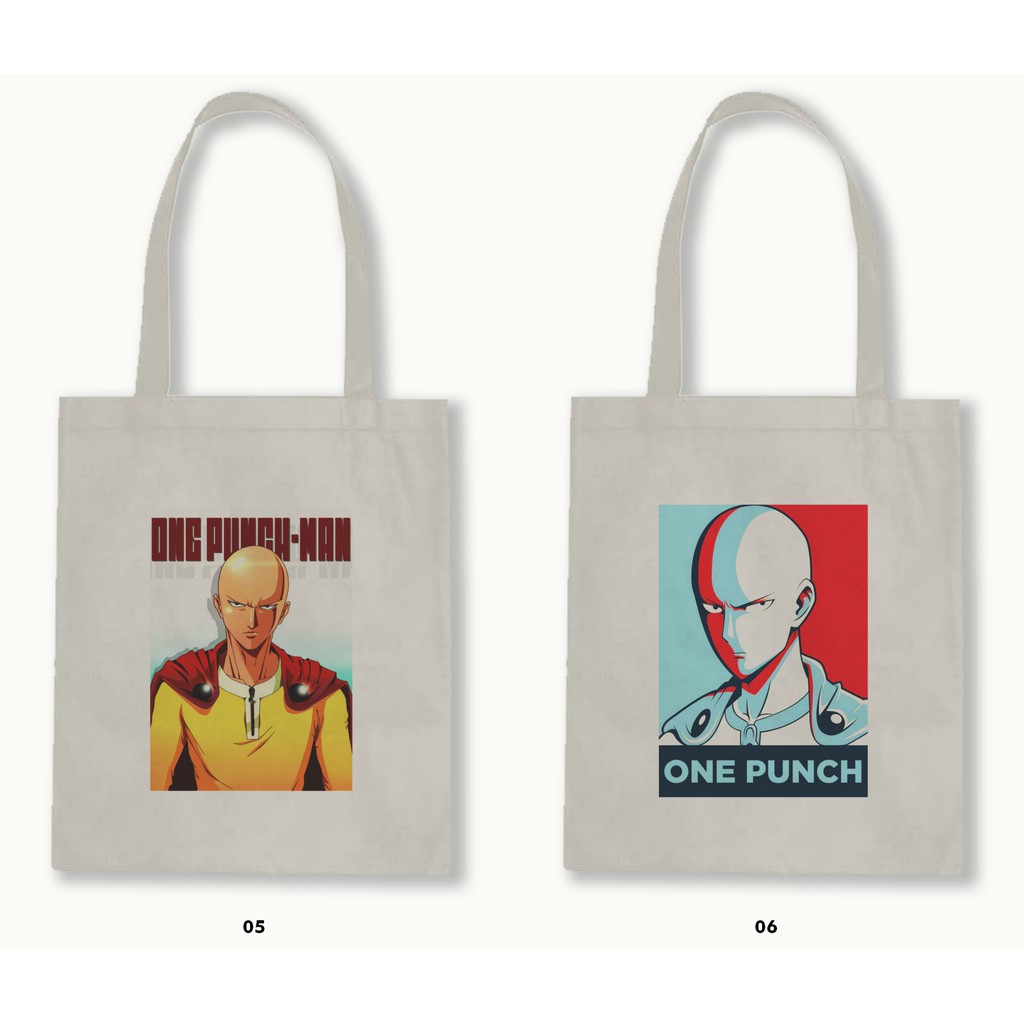 TOTE BAG BLACU  - ONE PUNCH MAN (SAITAMA)