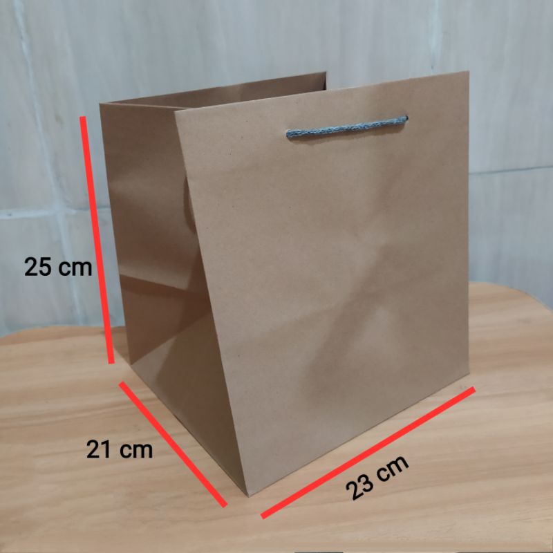 

Paperbag Polos Coklat R10 K, Ukuran 23x21x25