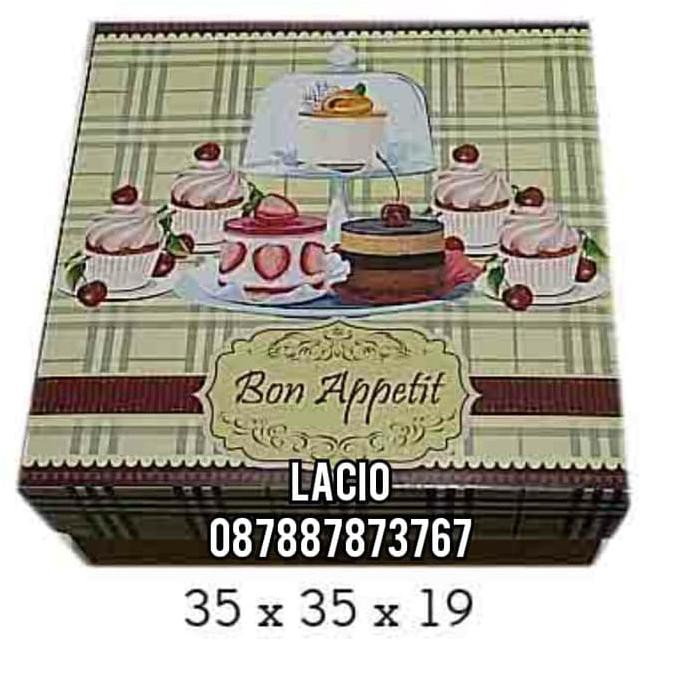 

BARU Dus Kue Cake Box Bon Appetit 35 x 35 x 19.5