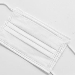 COD - DISPOSABLE FACE MASK 3ply 50pcs MASKER MEDIS WARNA PUTIH WHITE