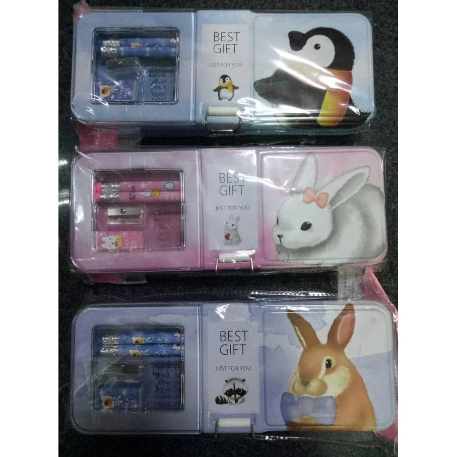 

TEMPAT PENSIL SUSUN IMPORT LUCU MURAH /PENSIL CASE METAL FREE PENCIL TERLARIS