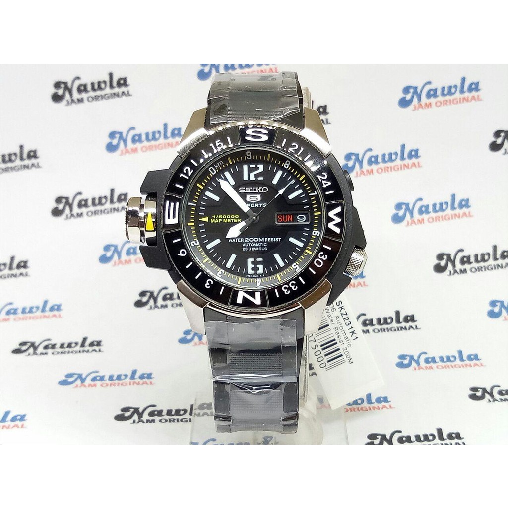 Seiko 5 Sports SKZ231K1 Automatic Map Meter - Jam Tangan Pria SKZ231