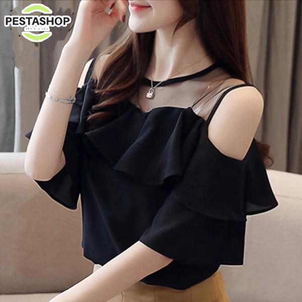 Blouse Casual Wanita Blouse White Blouse putih Blouse kerja Baju wanita Blouse putih kekinian 2020