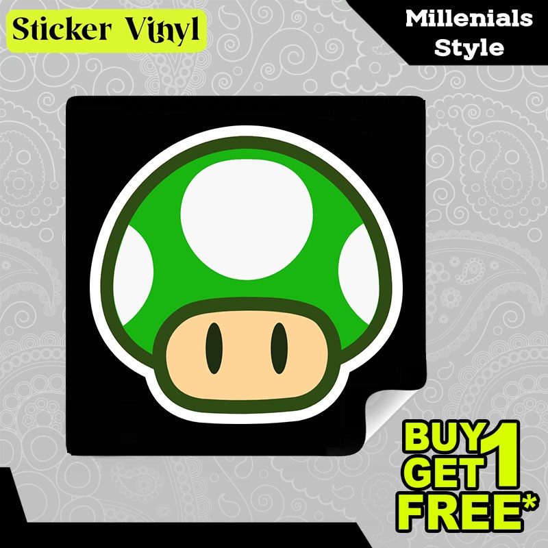 

Stiker Sticker Super Mario 1-Up Mushroom Karakter Game Lucu dan Imut Aesthetic Bahan Vinyl Satuan Anti Air