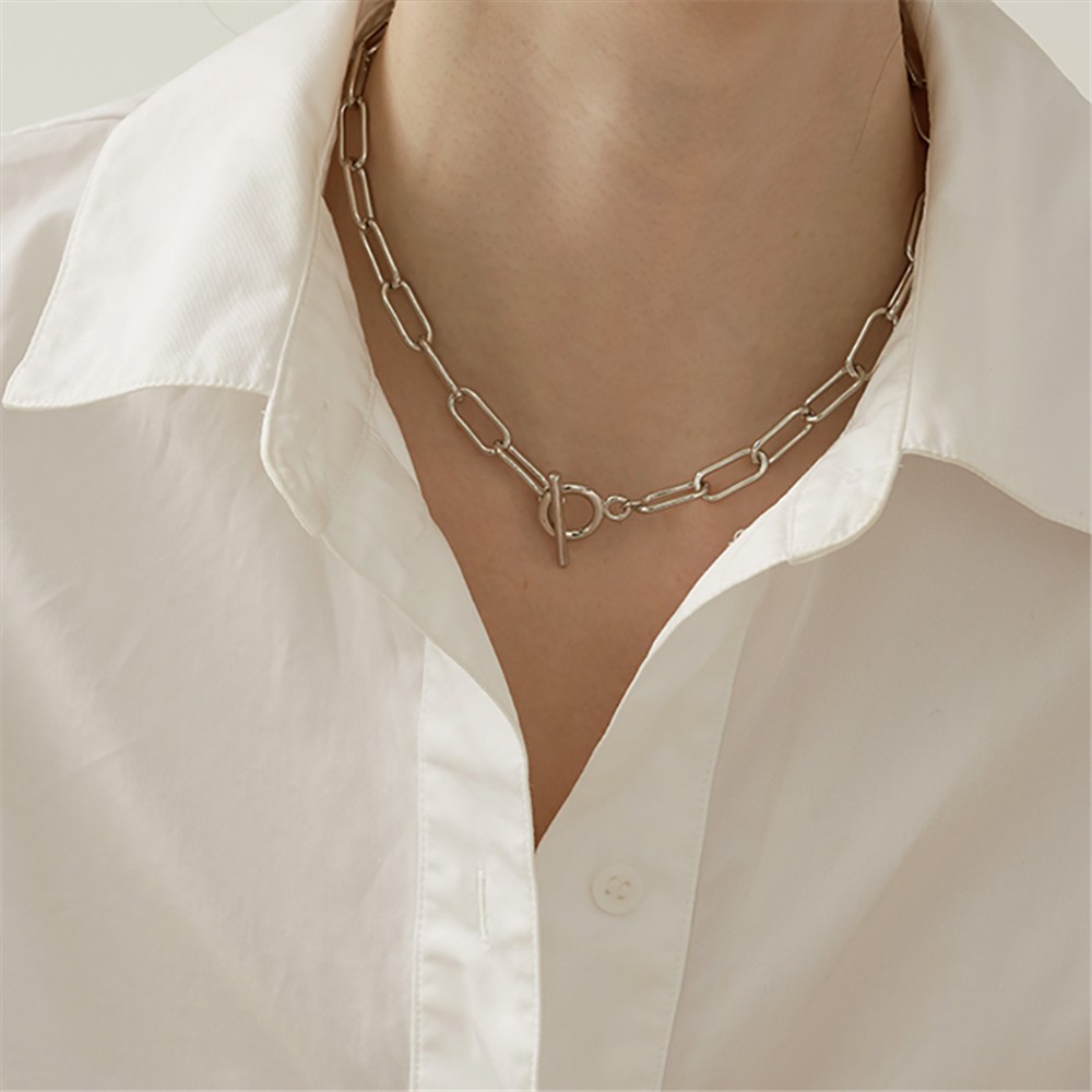 【COD Tangding】Ins Kalung Choker Clavicle Pendek Dengan Gesper Untuk Wanita