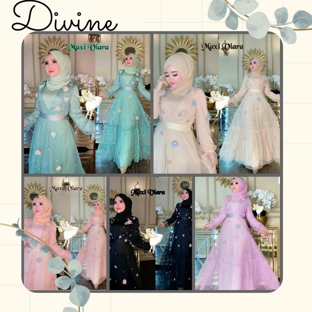 DVN MAXI VIARA  / gaun pesta  / busana muslim gamis dress pakaian baju muslim