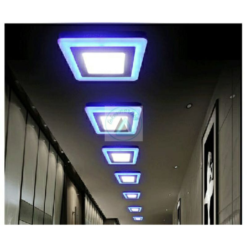 Lampu Downlight LED Panel 3+3 Watt IB / Lampu panel  InBouw 3 watt KOTAK