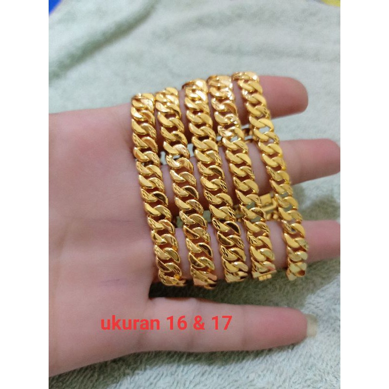 GELANG SISIK NAGA KOPONG UKIR SISIK PERAK 925 LAPIS MAS 24K