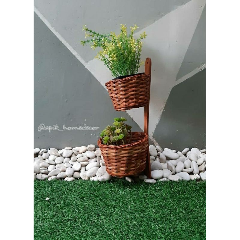 RANK POT ANYAMAN BAMBU