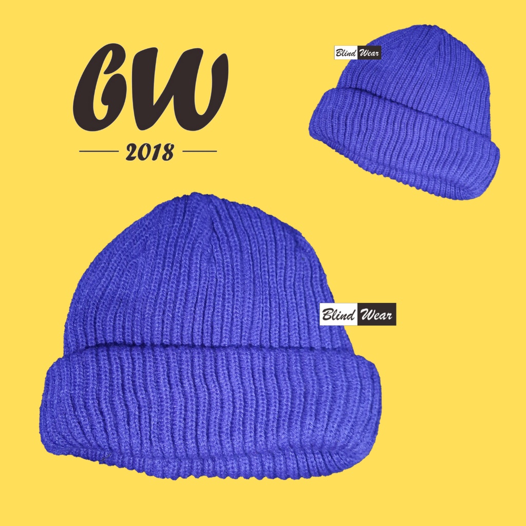 Topi Kupluk Rajut Dewasa Beanie Hat Polos Tebal Premium Wanita