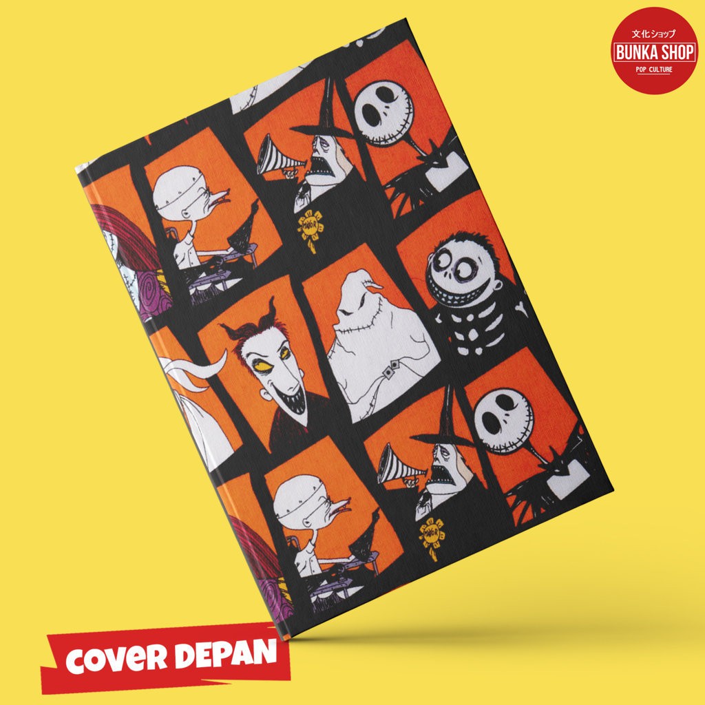 

Note Book Hardcover Film The Nightmare Before Christmas Full Cover Ukuran A5 Notebook Agenda Jurnal Planner Gift Couple